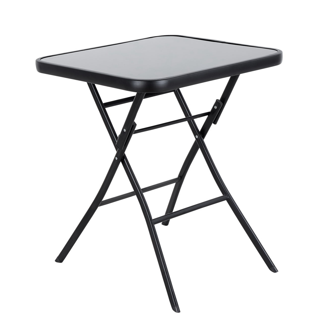 Τραπέζι Μεταλλικό ArteLibre Πτυσσόμενο TAURUS Μαύρο 60x60x70cm - Hippiehome.gr