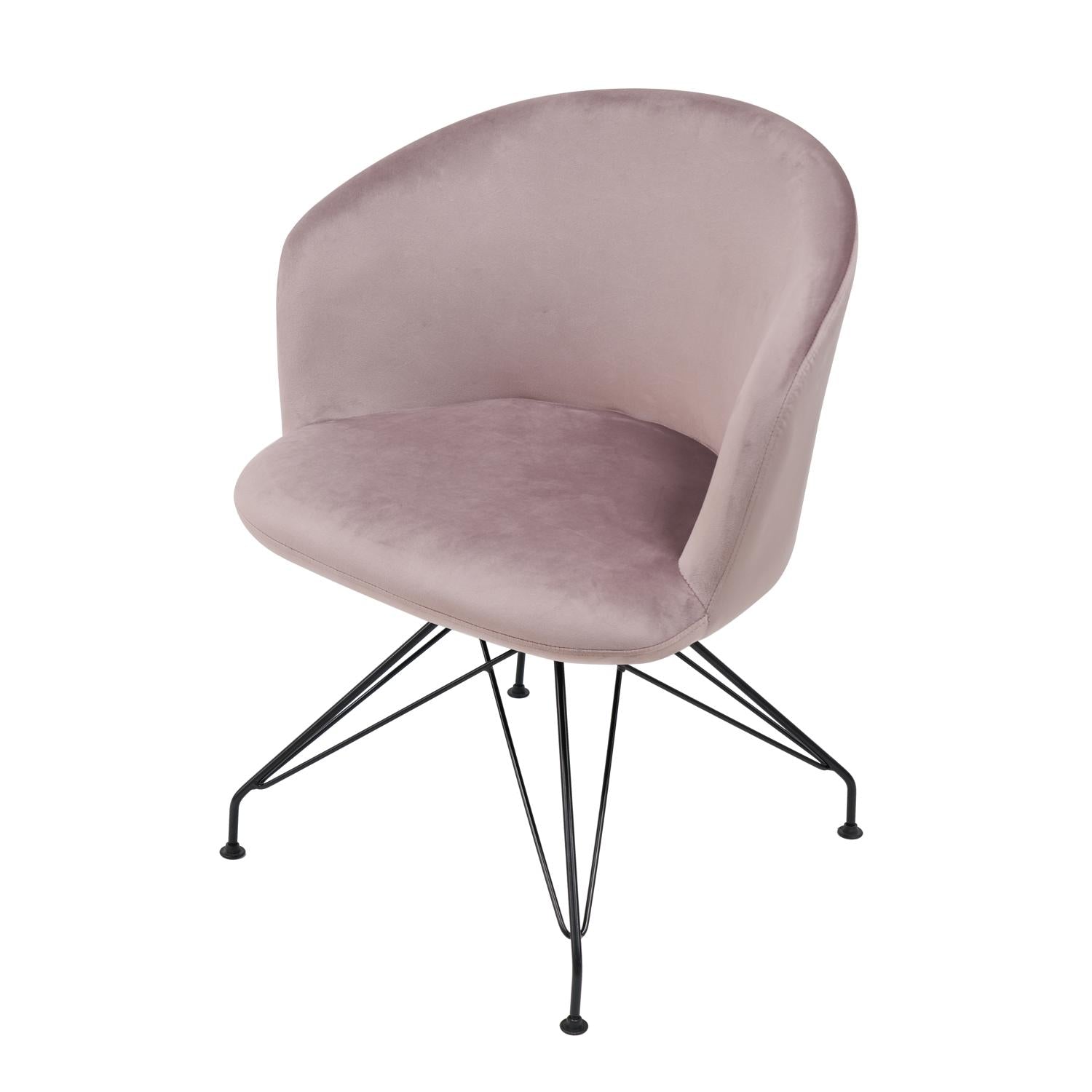 Πολυθρόνα ArteLibre JOHAN Σάπιο Μήλο Βελούδο/Μέταλλο 63x51x78cm - Hippiehome.gr