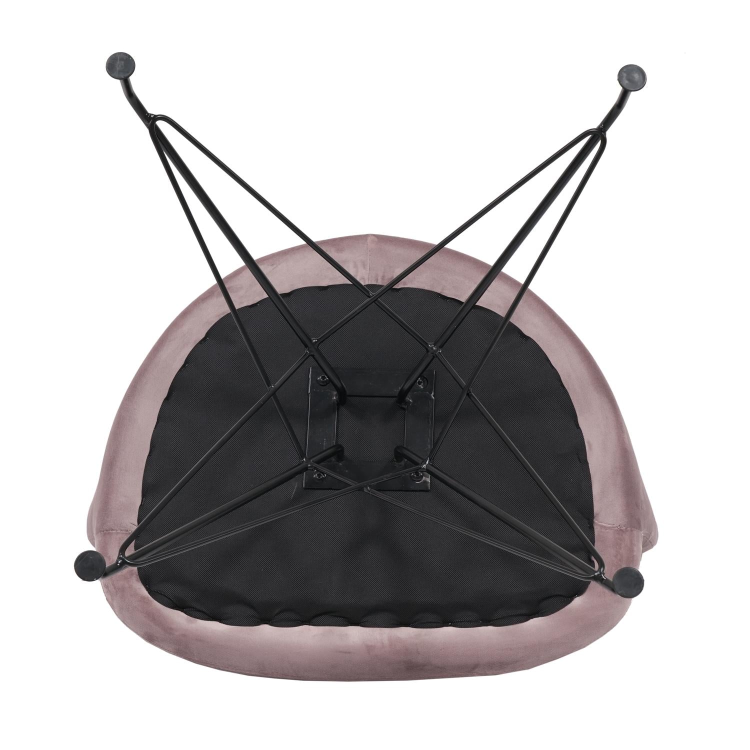 Πολυθρόνα ArteLibre JOHAN Σάπιο Μήλο Βελούδο/Μέταλλο 63x51x78cm - Hippiehome.gr