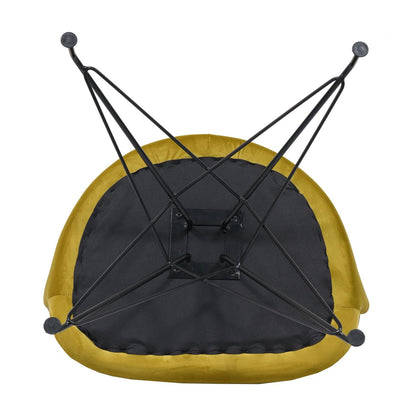 Πολυθρόνα ArteLibre JOHAN Κίτρινο Βελούδο/Μέταλλο 63x51x78cm - Hippiehome.gr