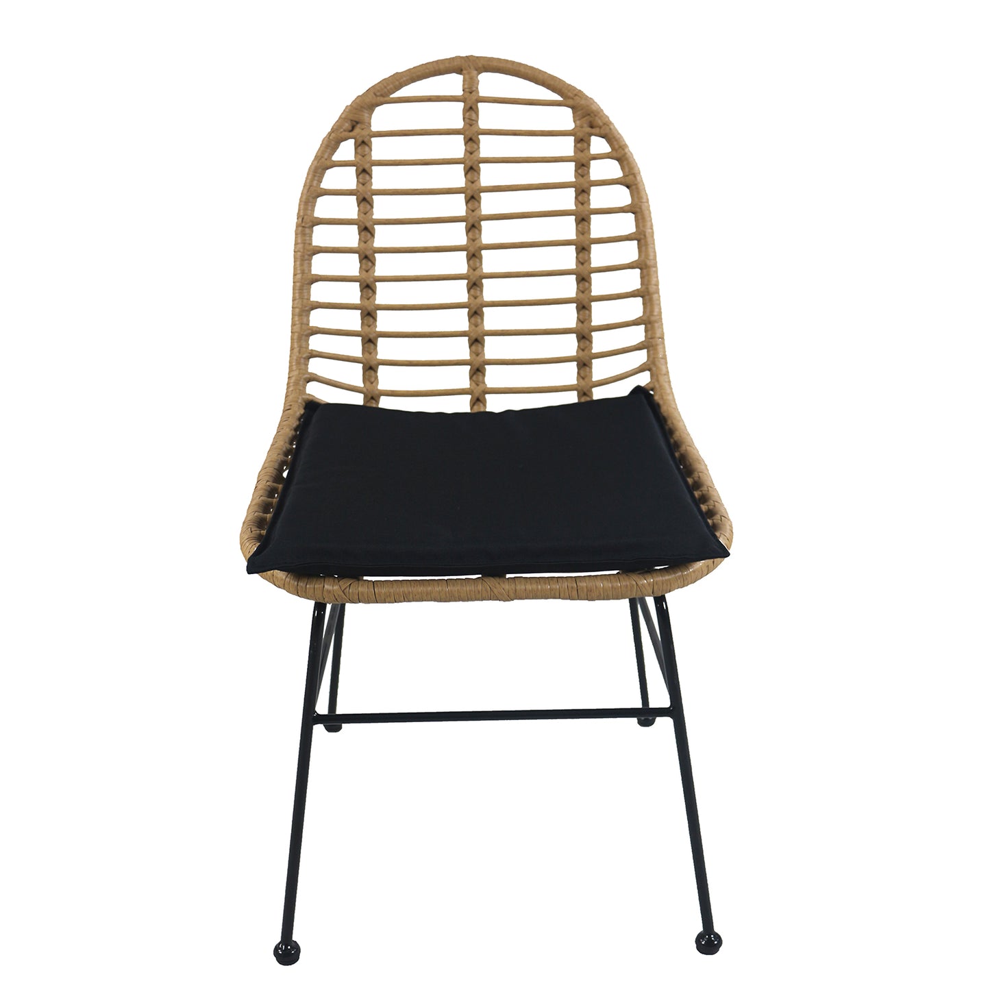 Καρέκλα Κήπου ArteLibre ACCIUS Φυσικό/Μαύρο Μέταλλο/Rattan 49x56x84cm - Hippiehome.gr