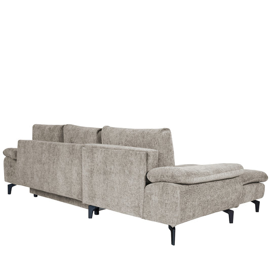 Καναπές Κρεβάτι Γωνιακός ArteLibre Αριστερή Γωνία BANDERA Ανοιχτό Γκρι 263x168x84cm - Hippiehome.gr