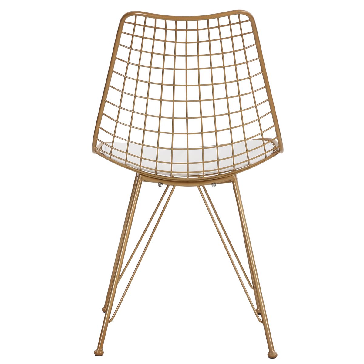 Καρέκλα Μεταλλική ArteLibre FAGUS Με Μαξιλάρι Χρυσό 49x58x83.5cm - Hippiehome.gr