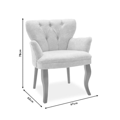 Πολυθρόνα Samara pakoworld βελούδο μπεζ με καρυδί πόδια 54x71x79εκ - Hippiehome.gr