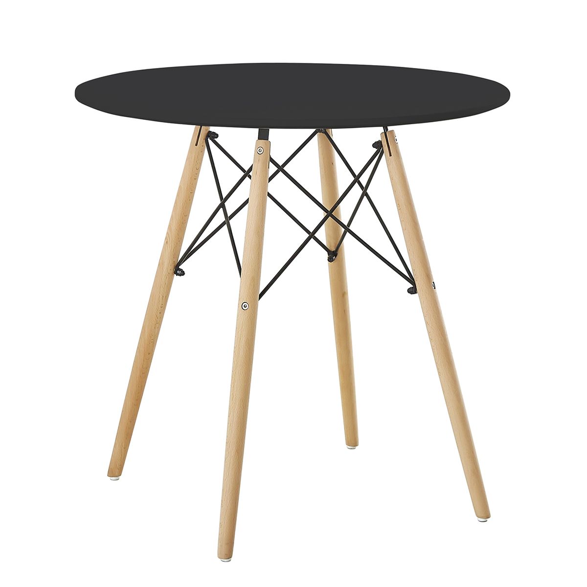 Τραπέζι ArteLibre RAPTOR Μαύρο MDF/Ξύλο Φ70x74cm - Hippiehome.gr