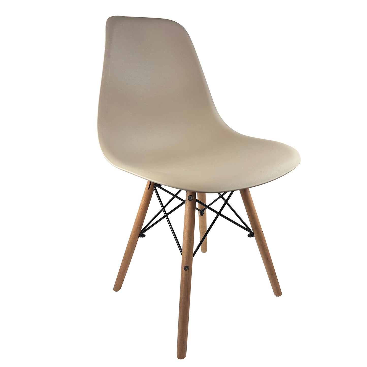 Καρέκλα Τραπεζαρίας ArteLibre COLT Cappuccino/Φυσικό PP/Ξύλο 53.5x46x81cm - Hippiehome.gr