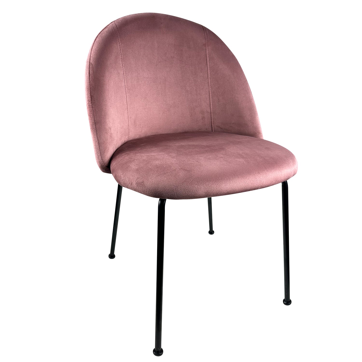 Καρέκλα Τραπεζαρίας ArteLibre TROUTMAN Σάπιο Μήλο/Μαύρο Βελούδο/Μέταλλο 58x50x80cm - Hippiehome.gr