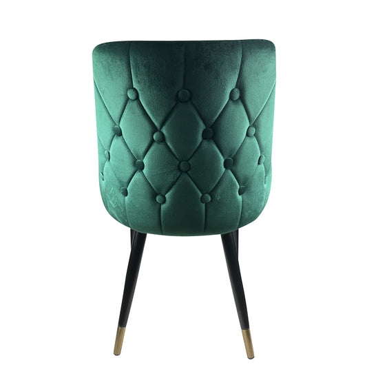 Καρέκλα Τραπεζαρίας ArteLibre QUEENS Κυπαρισσί/Μαύρο Βελούδο/Μέταλλο 51x58x83cm - Hippiehome.gr