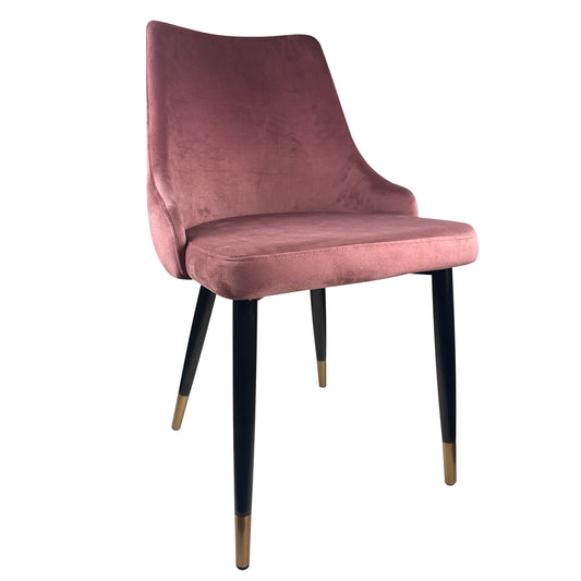 Καρέκλα Τραπεζαρίας ArteLibre QUEENS Σάπιο Μήλο/Μαύρο Βελούδο/Μέταλλο 51x58x83cm - Hippiehome.gr