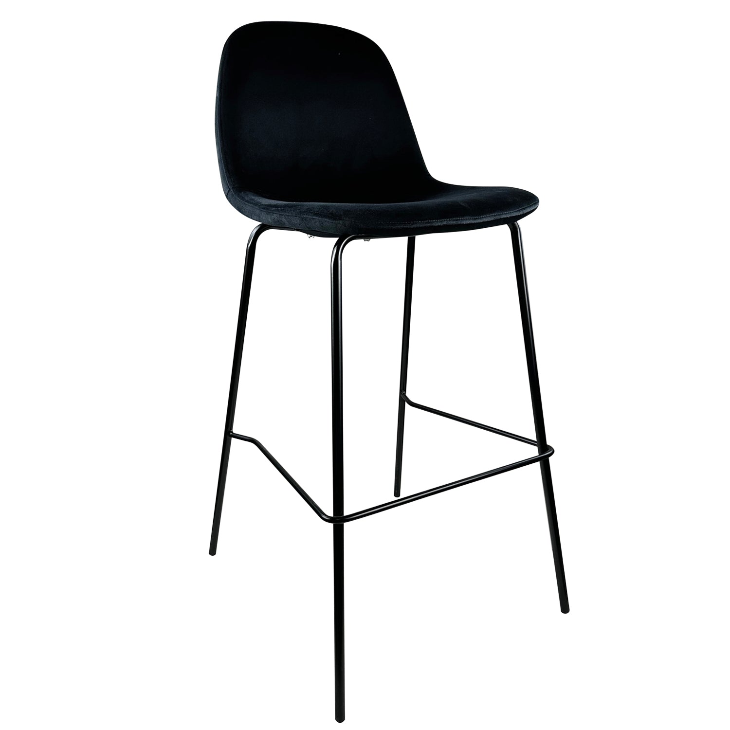 Σκαμπό Bar ArteLibre BROOKLYN Μαύρο Βελούδο/Μέταλλο 47x51x96cm - Hippiehome.gr