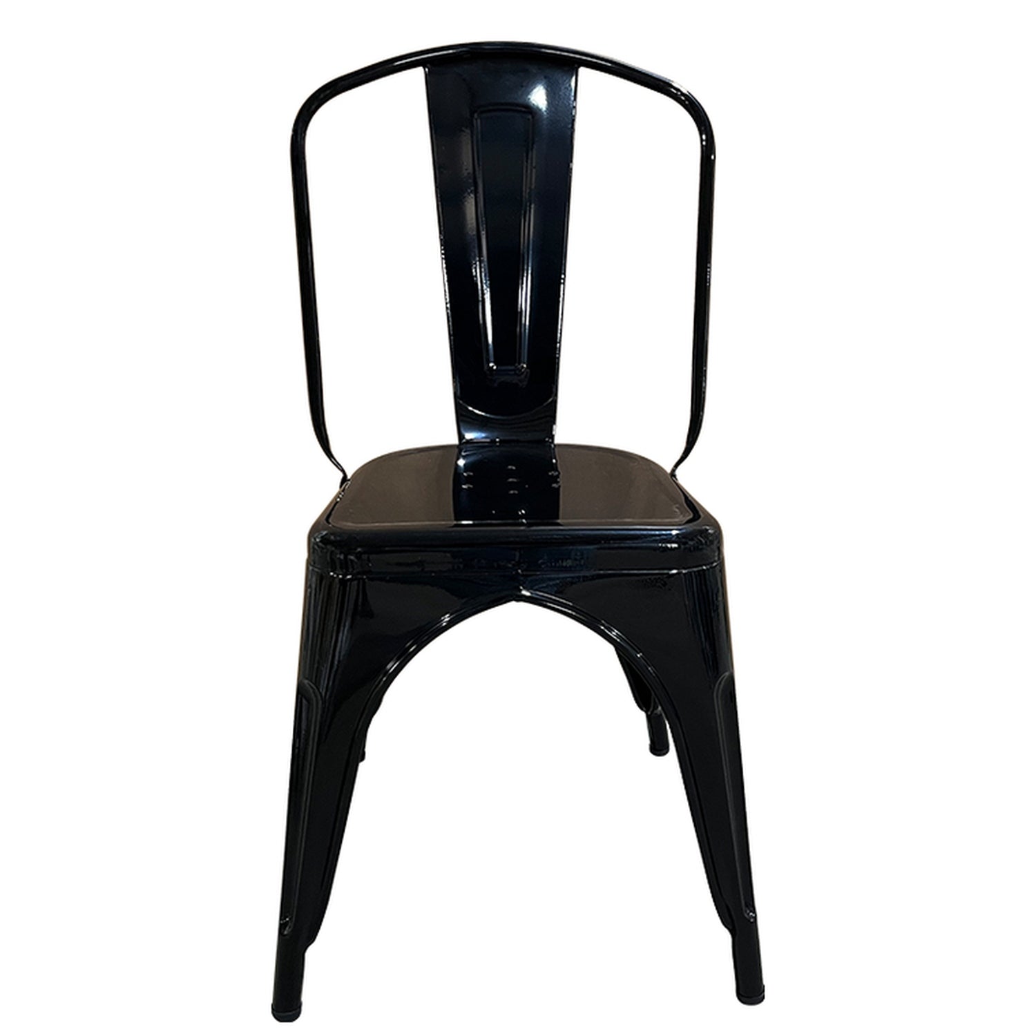 Καρέκλα ArteLibre Βιομηχανικού Τύπου Vintage TOLIKO Μαύρο Μέταλλο 44x49x84cm - Hippiehome.gr