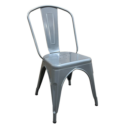 Καρέκλα ArteLibre Βιομηχανικού Τύπου Vintage TOLIKO Γκρι Μέταλλο 44x49x84cm - Hippiehome.gr
