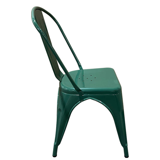 Καρέκλα ArteLibre Βιομηχανικού Τύπου Vintage TOLIKO Πράσινο Μέταλλο 44x49x84cm - Hippiehome.gr