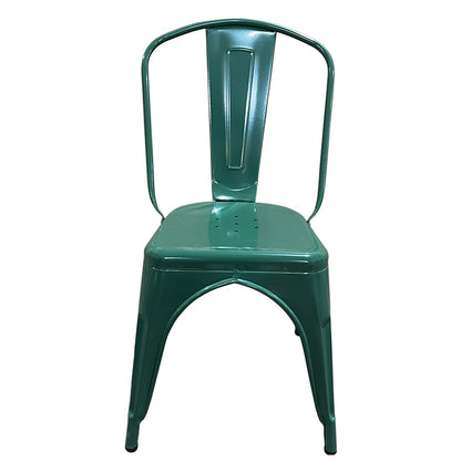 Καρέκλα ArteLibre Βιομηχανικού Τύπου Vintage TOLIKO Πράσινο Μέταλλο 44x49x84cm - Hippiehome.gr