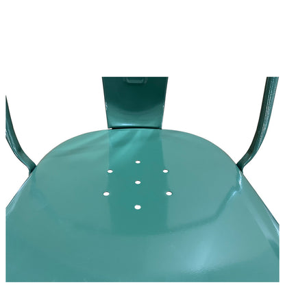 Καρέκλα ArteLibre Βιομηχανικού Τύπου Vintage TOLIKO Πράσινο Μέταλλο 44x49x84cm - Hippiehome.gr