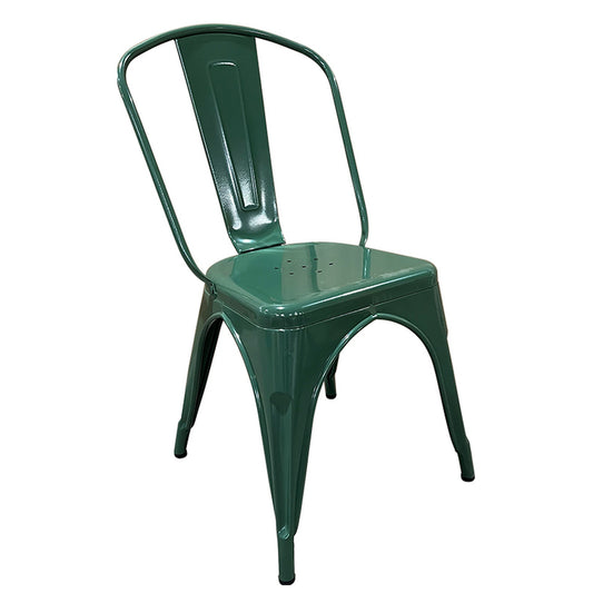 Καρέκλα ArteLibre Βιομηχανικού Τύπου Vintage TOLIKO Πράσινο Μέταλλο 44x49x84cm - Hippiehome.gr