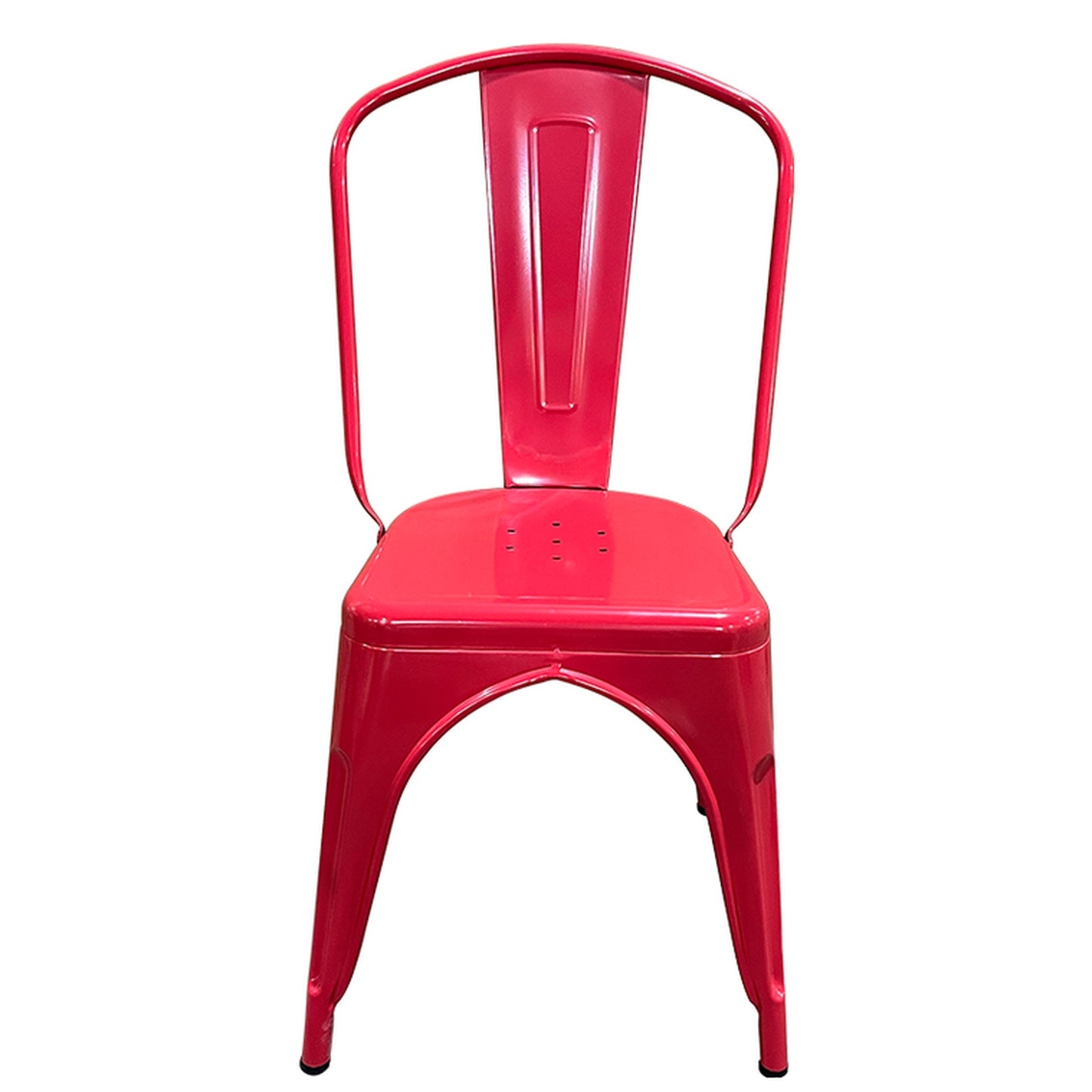 Καρέκλα ArteLibre Βιομηχανικού Τύπου Vintage TOLIKO Κόκκινο Μέταλλο 44x49x84cm - Hippiehome.gr