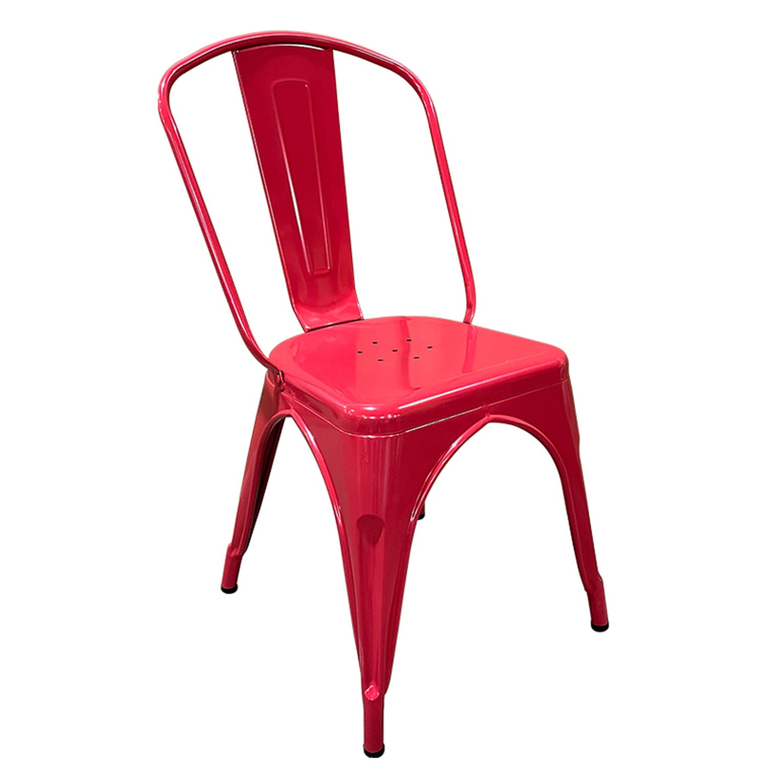 Καρέκλα ArteLibre Βιομηχανικού Τύπου Vintage TOLIKO Κόκκινο Μέταλλο 44x49x84cm - Hippiehome.gr