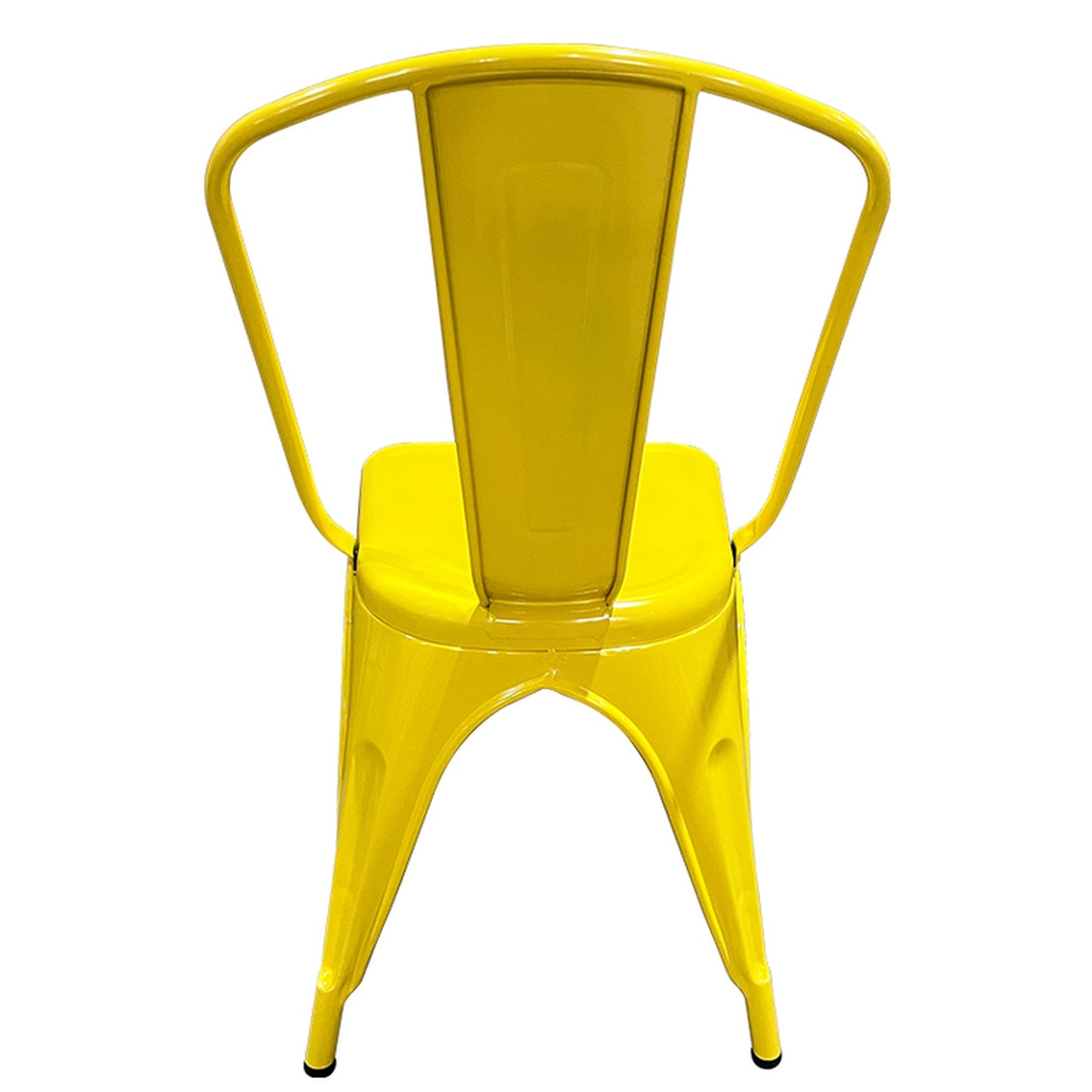 Καρέκλα ArteLibre Βιομηχανικού Τύπου Vintage TOLIKO Κίτρινο Μέταλλο 44x49x84cm - Hippiehome.gr