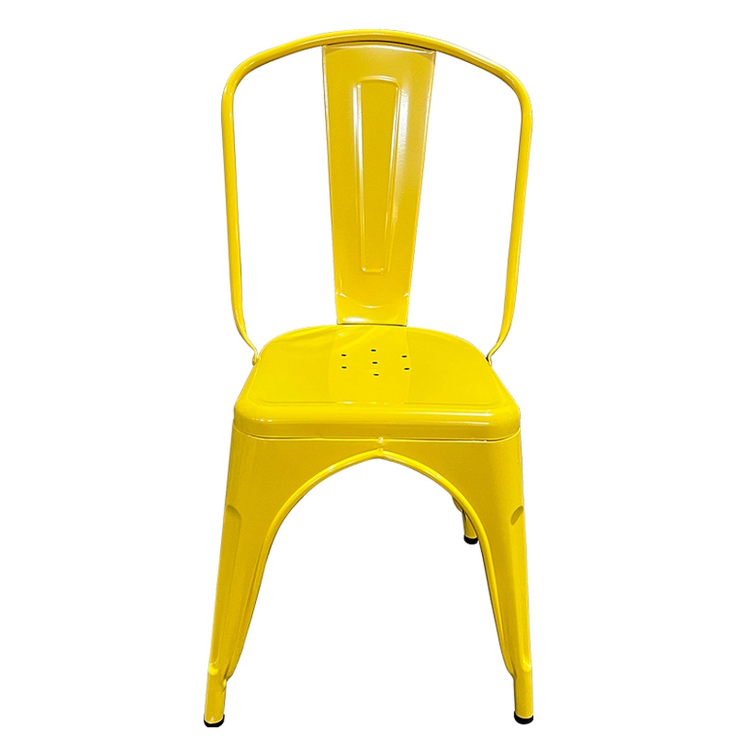 Καρέκλα ArteLibre Βιομηχανικού Τύπου Vintage TOLIKO Κίτρινο Μέταλλο 44x49x84cm - Hippiehome.gr