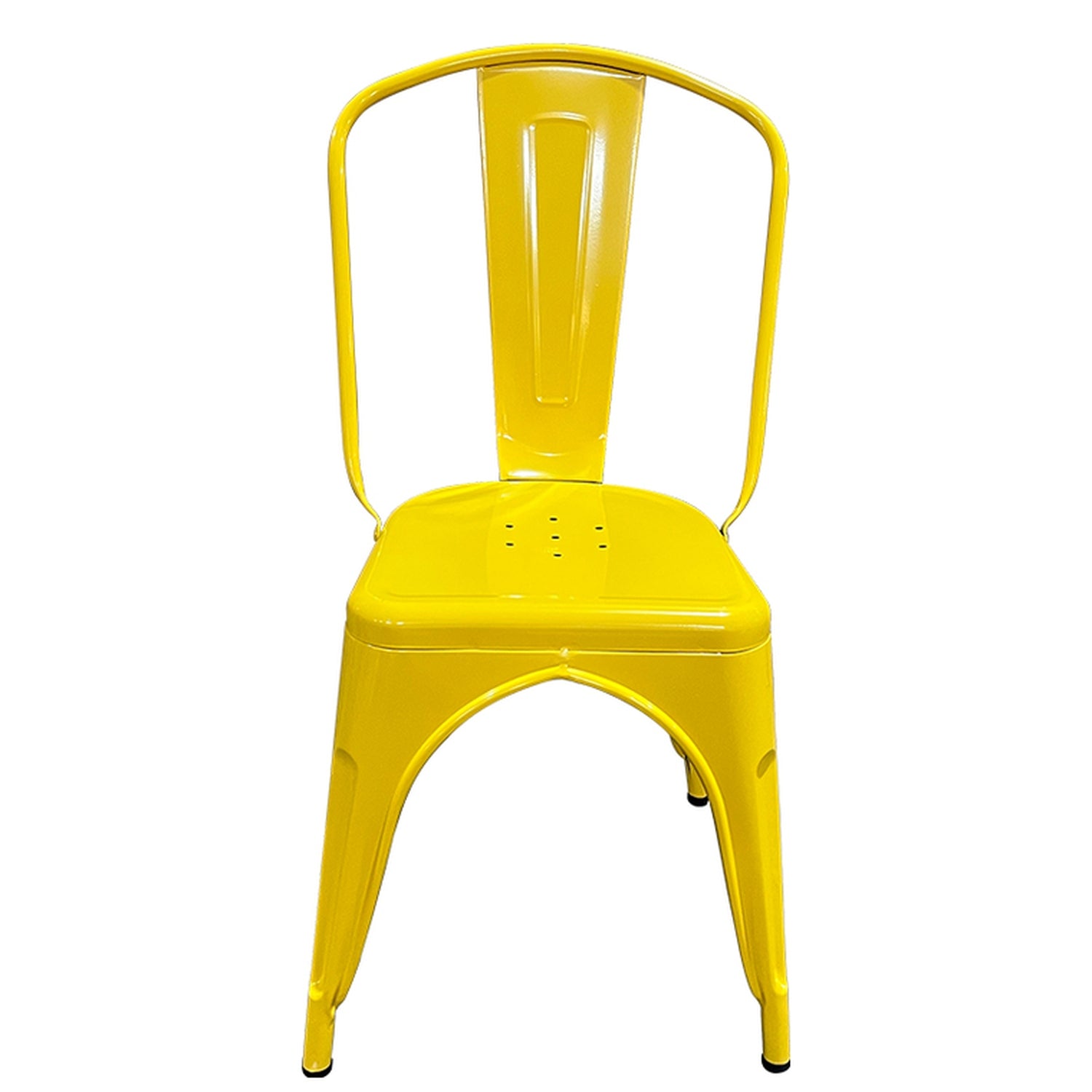 Καρέκλα ArteLibre Βιομηχανικού Τύπου Vintage TOLIKO Κίτρινο Μέταλλο 44x49x84cm - Hippiehome.gr