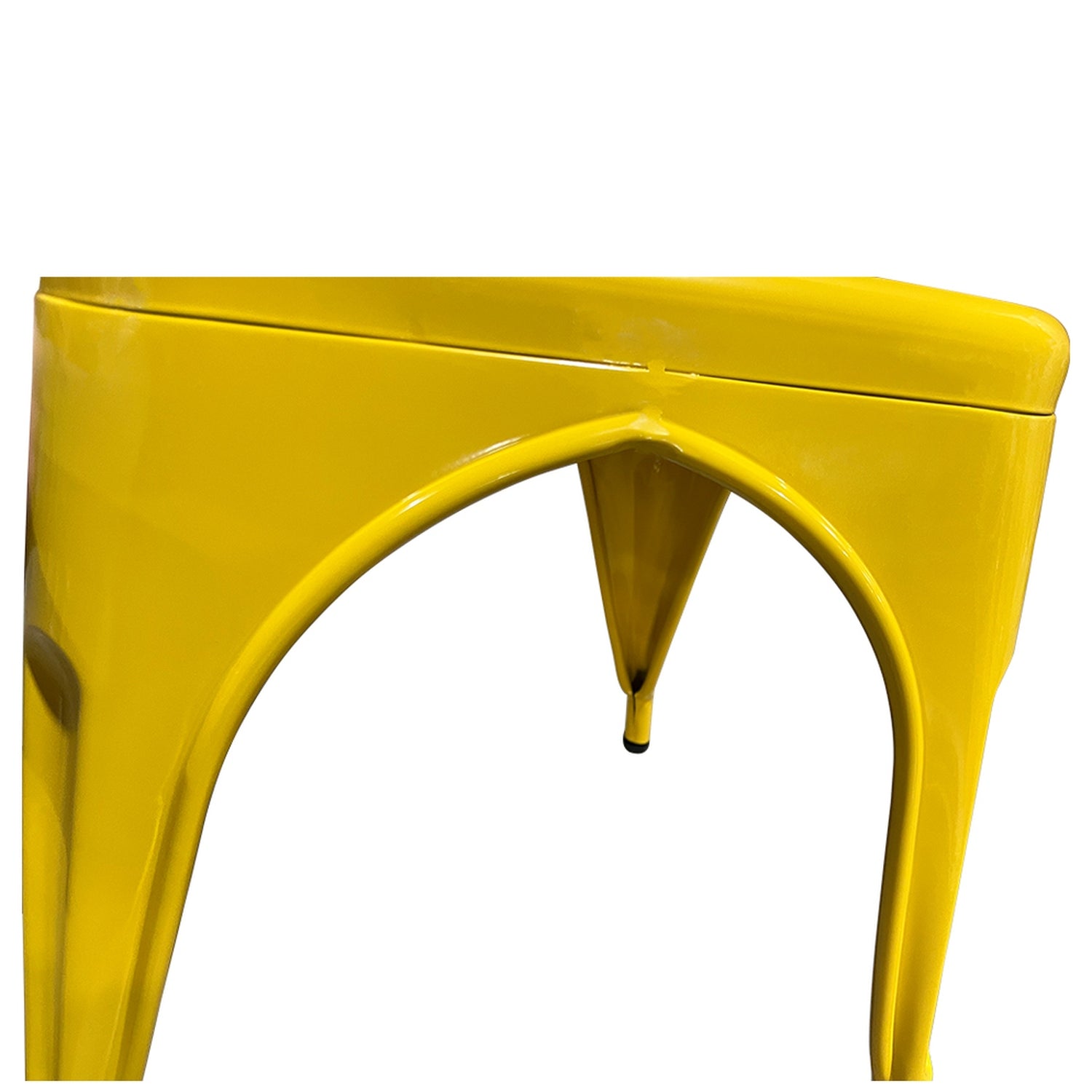 Καρέκλα ArteLibre Βιομηχανικού Τύπου Vintage TOLIKO Κίτρινο Μέταλλο 44x49x84cm - Hippiehome.gr