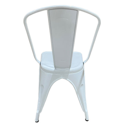 Καρέκλα ArteLibre Βιομηχανικού Τύπου Vintage TOLIKO Λευκό Μέταλλο 44x49x84cm - Hippiehome.gr