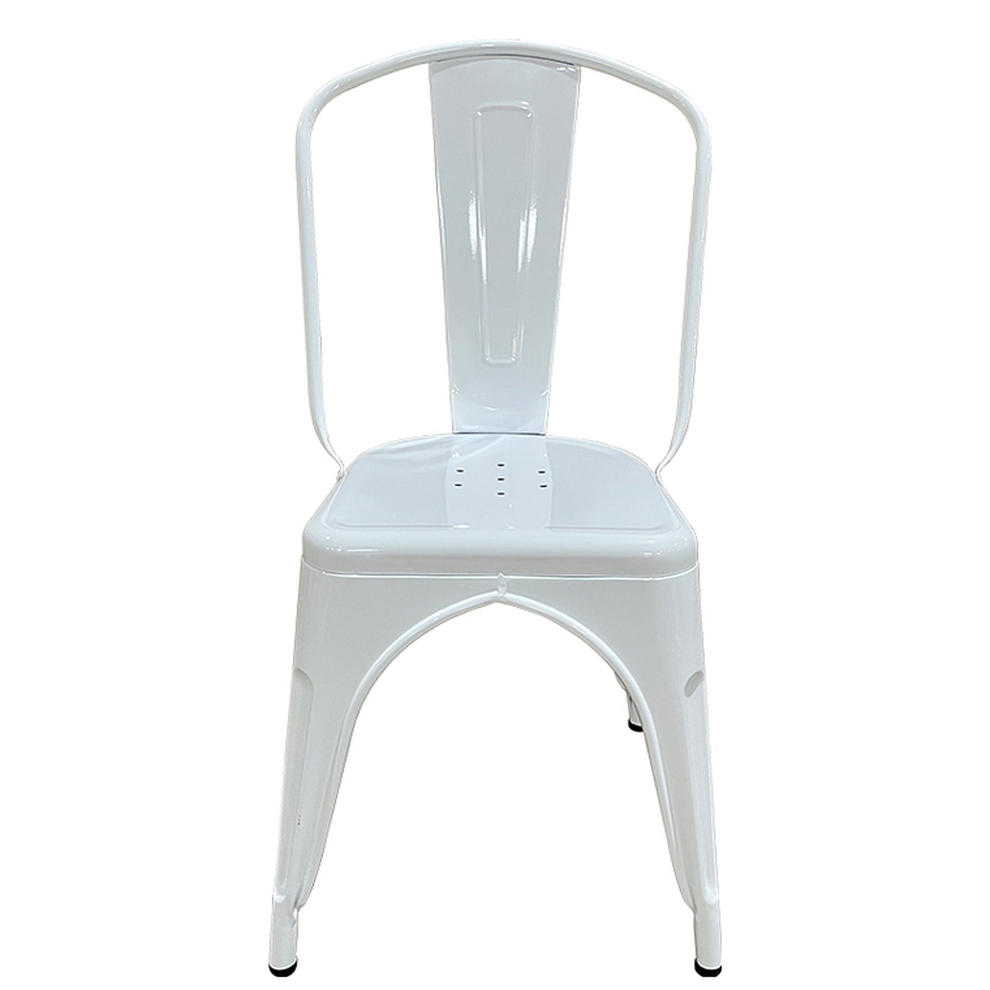 Καρέκλα ArteLibre Βιομηχανικού Τύπου Vintage TOLIKO Λευκό Μέταλλο 44x49x84cm - Hippiehome.gr