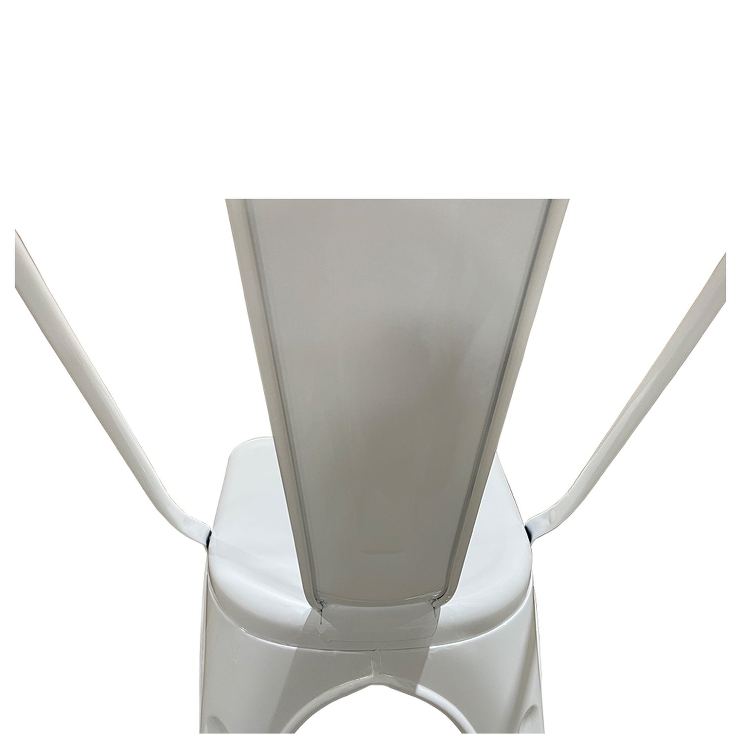 Καρέκλα ArteLibre Βιομηχανικού Τύπου Vintage TOLIKO Λευκό Μέταλλο 44x49x84cm - Hippiehome.gr