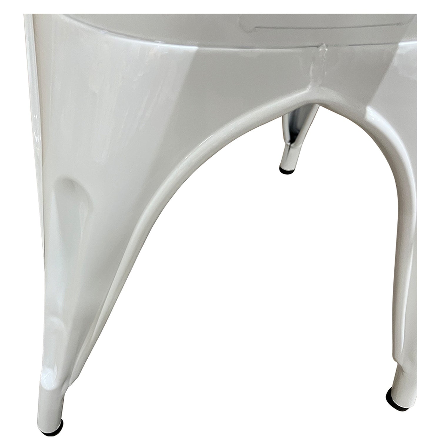 Καρέκλα ArteLibre Βιομηχανικού Τύπου Vintage TOLIKO Λευκό Μέταλλο 44x49x84cm - Hippiehome.gr