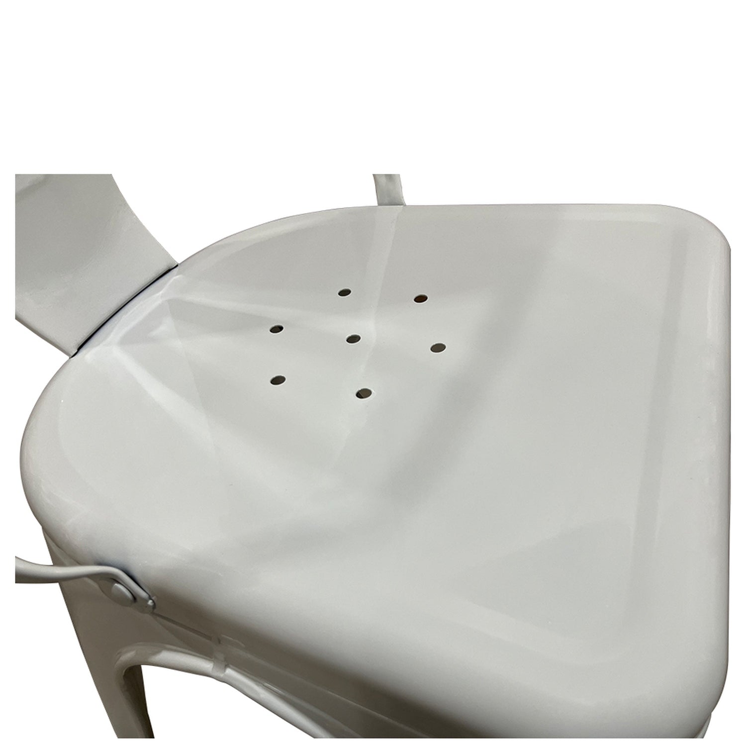 Καρέκλα ArteLibre Βιομηχανικού Τύπου Vintage TOLIKO Λευκό Μέταλλο 44x49x84cm - Hippiehome.gr