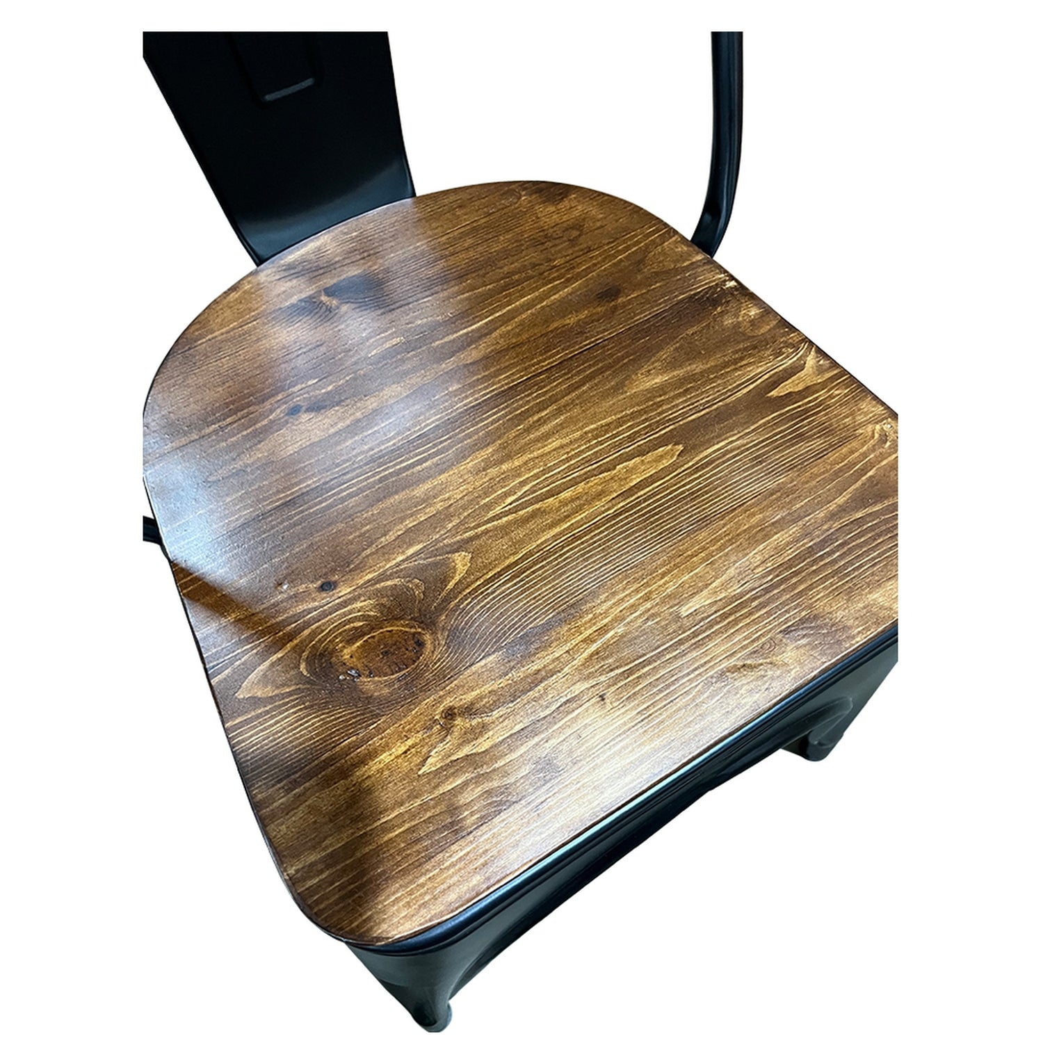 Καρέκλα ArteLibre Βιομηχανικού Τύπου Vintage TOLIKO II Μαύρο Ματ/Καφέ Μέταλλο/Ξύλο 45x53x85cm - Hippiehome.gr