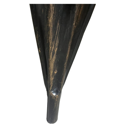 Καρέκλα ArteLibre Βιομηχανικού Τύπου Vintage TOLIKO II Μαύρο Αντικέ/Φυσικό Μέταλλο/Ξύλο 45x53x85cm - Hippiehome.gr