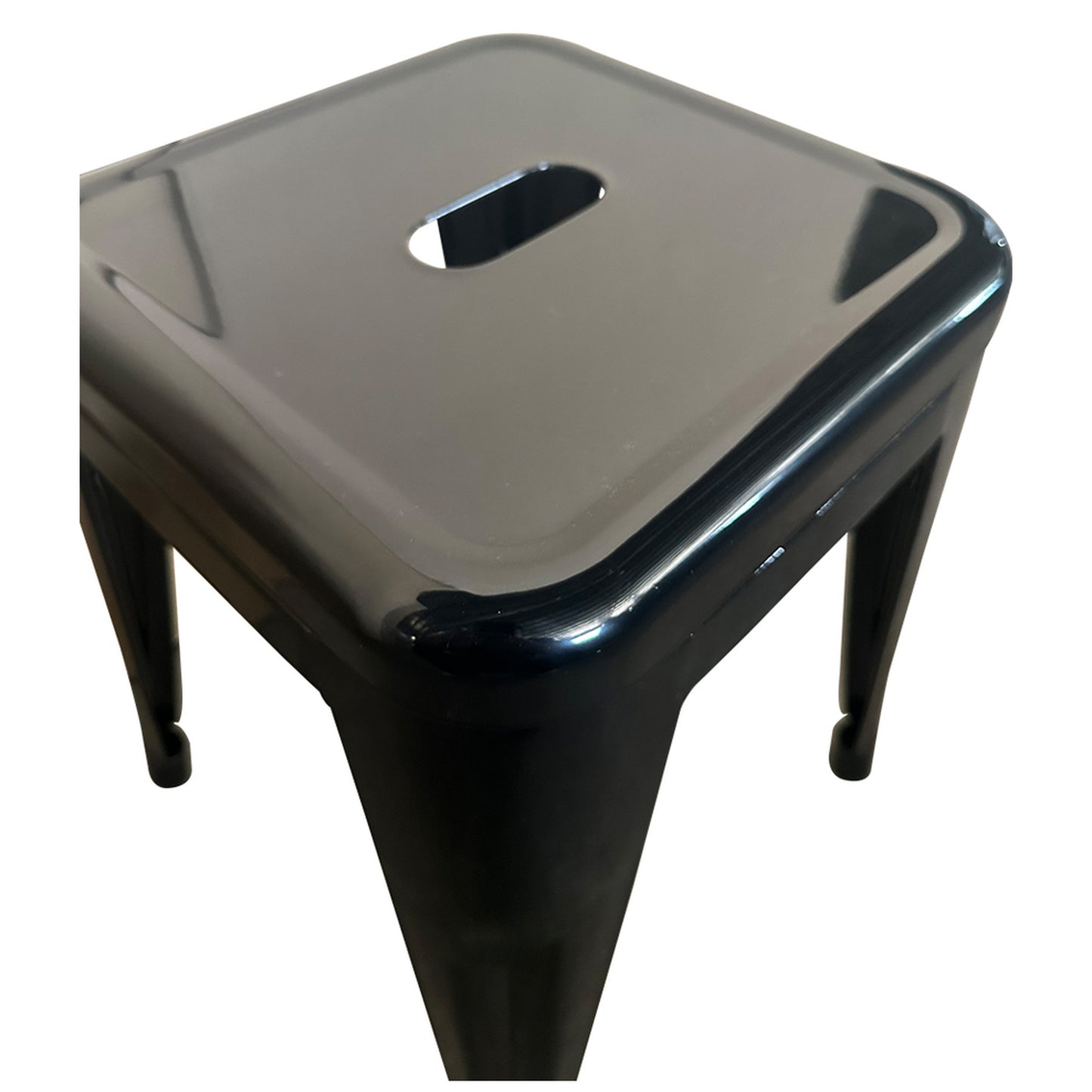 Σκαμπό ArteLibre Βιομηχανικού Τύπου Vintage VELINO Μαύρο Μέταλλο 38x38x45cm - Hippiehome.gr