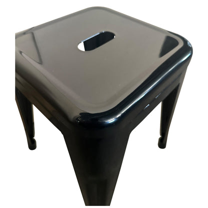 Σκαμπό ArteLibre Βιομηχανικού Τύπου Vintage VELINO Μαύρο Μέταλλο 38x38x45cm - Hippiehome.gr