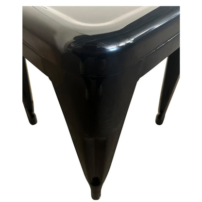 Σκαμπό ArteLibre Βιομηχανικού Τύπου Vintage VELINO Μαύρο Μέταλλο 38x38x45cm - Hippiehome.gr