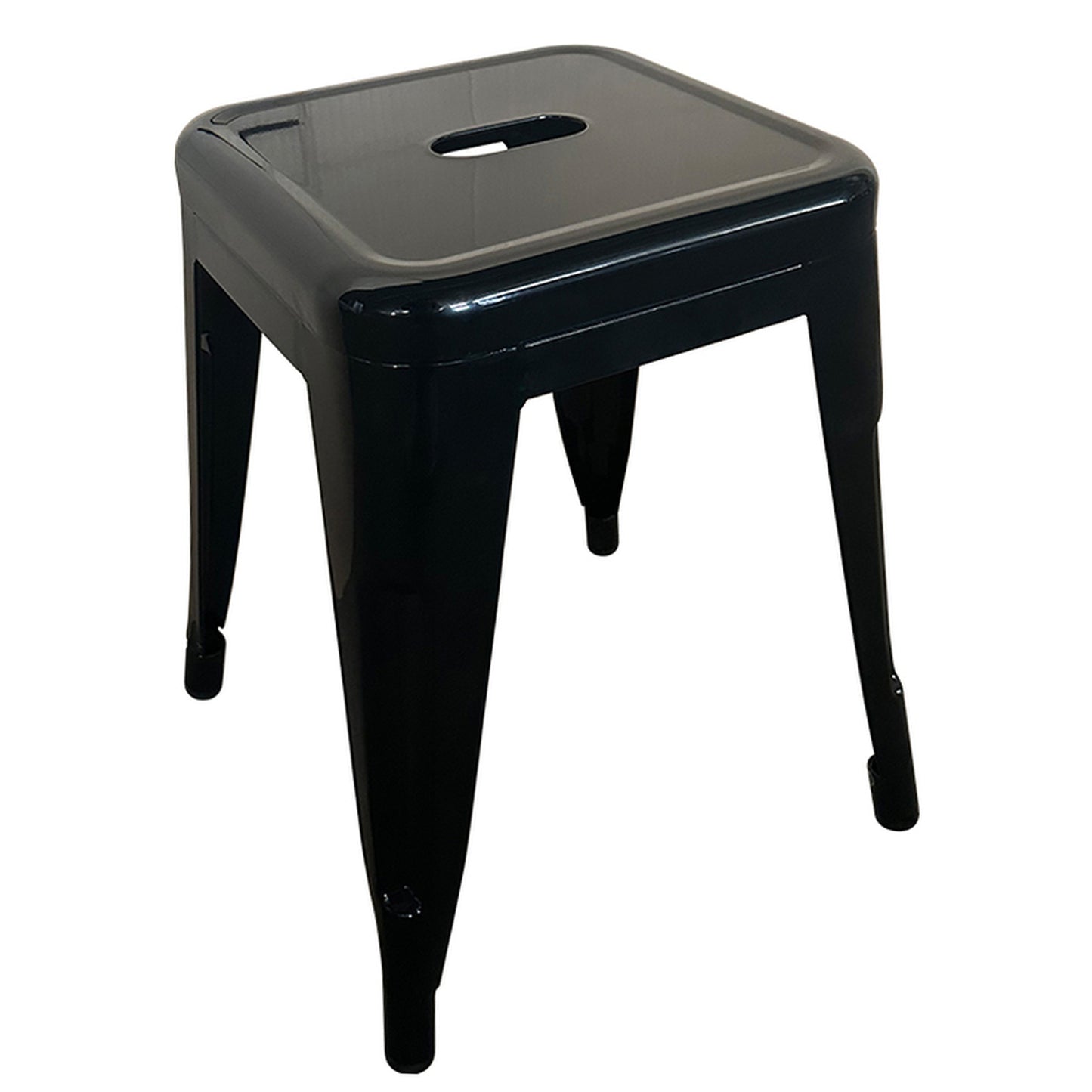 Σκαμπό ArteLibre Βιομηχανικού Τύπου Vintage VELINO Μαύρο Μέταλλο 38x38x45cm - Hippiehome.gr