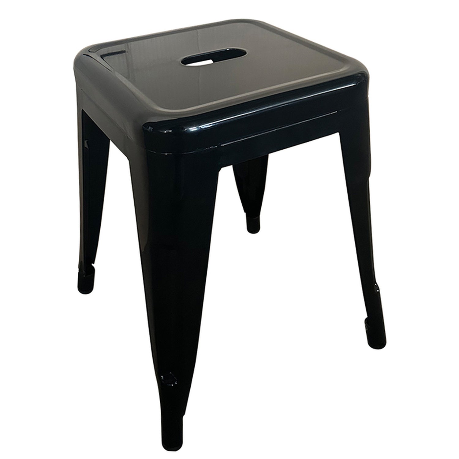 Σκαμπό ArteLibre Βιομηχανικού Τύπου Vintage VELINO Μαύρο Μέταλλο 38x38x45cm - Hippiehome.gr