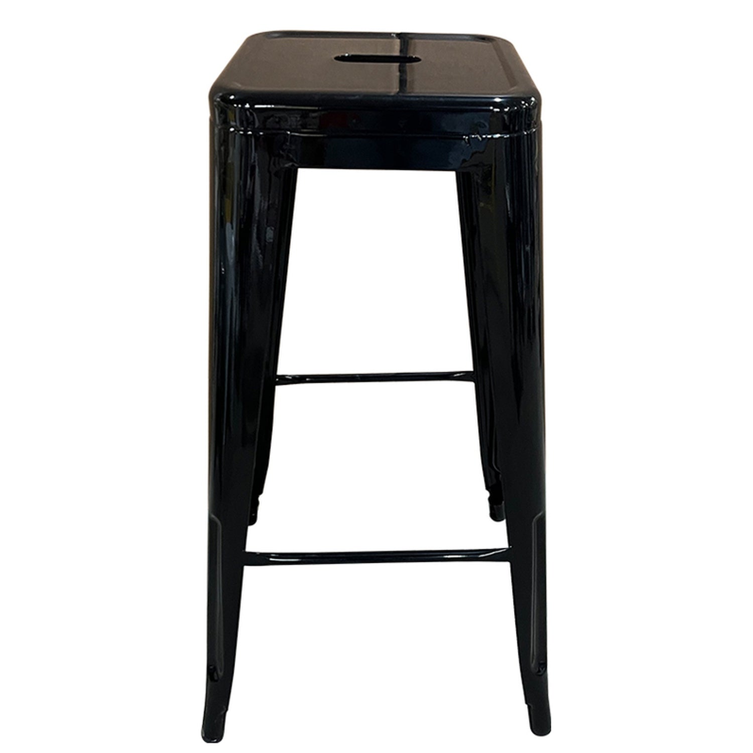 Σκαμπό Bar ArteLibre Βιομηχανικού Τύπου Vintage SILANO Μαύρο Μέταλλο 42x42x76cm - Hippiehome.gr