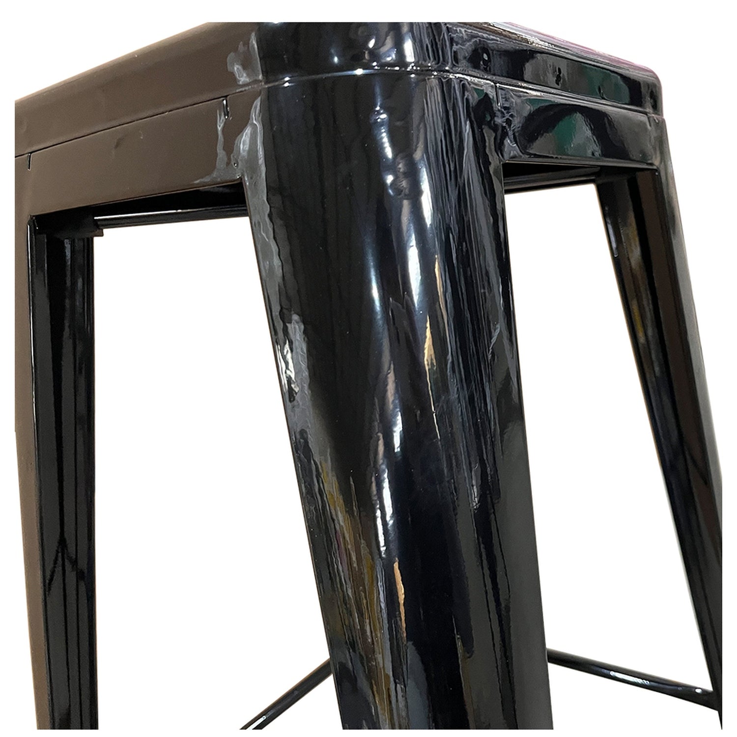 Σκαμπό Bar ArteLibre Βιομηχανικού Τύπου Vintage SILANO Μαύρο Μέταλλο 42x42x76cm - Hippiehome.gr