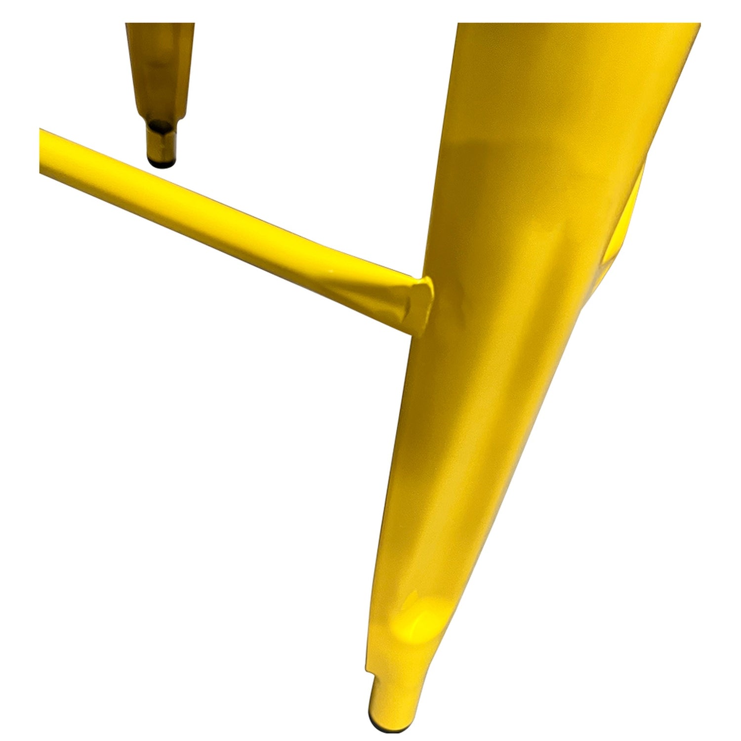 Σκαμπό Bar ArteLibre Βιομηχανικού Τύπου Vintage SILANO Κίτρινο Μέταλλο 42x42x76cm - Hippiehome.gr