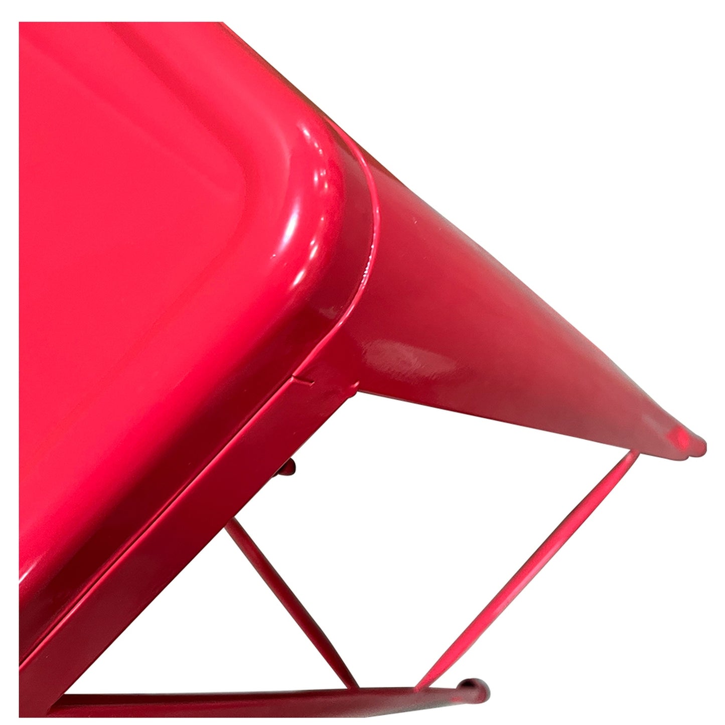 Σκαμπό Bar ArteLibre Βιομηχανικού Τύπου Vintage SILANO Κόκκινο Μέταλλο 42x42x76cm - Hippiehome.gr