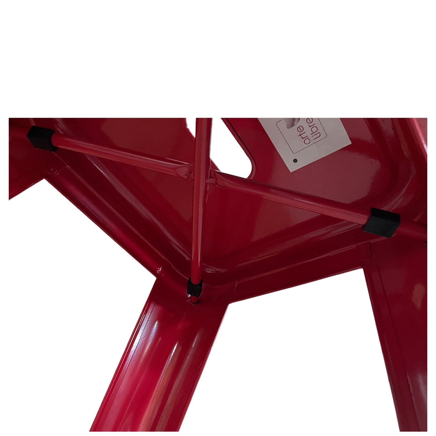 Σκαμπό Bar ArteLibre Βιομηχανικού Τύπου Vintage SILANO Κόκκινο Μέταλλο 42x42x76cm - Hippiehome.gr