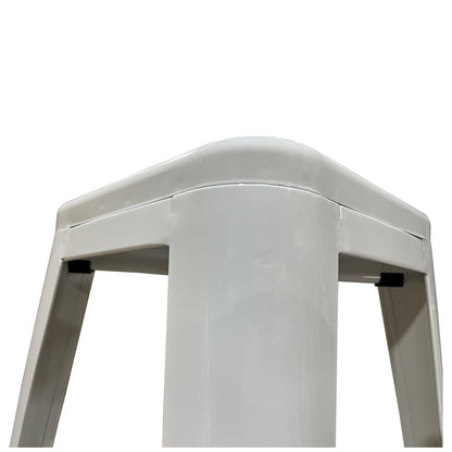 Σκαμπό Bar ArteLibre Βιομηχανικού Τύπου Vintage SILANO Λευκό Μέταλλο 42x42x76cm - Hippiehome.gr