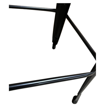 Σκαμπό Bar ArteLibre Βιομηχανικού Τύπου Vintage SILANO II Μαύρο Ματ/Καφέ Μέταλλο/Ξύλο 42x42x76cm - Hippiehome.gr