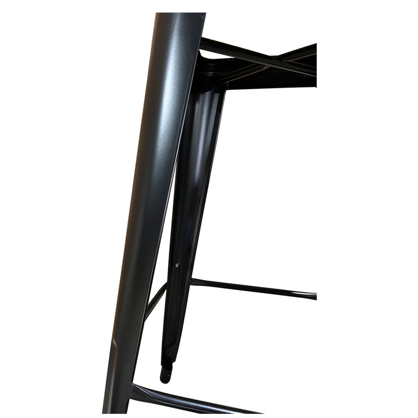 Σκαμπό Bar ArteLibre Βιομηχανικού Τύπου Vintage SILANO II Μαύρο Ματ/Καφέ Μέταλλο/Ξύλο 42x42x76cm - Hippiehome.gr