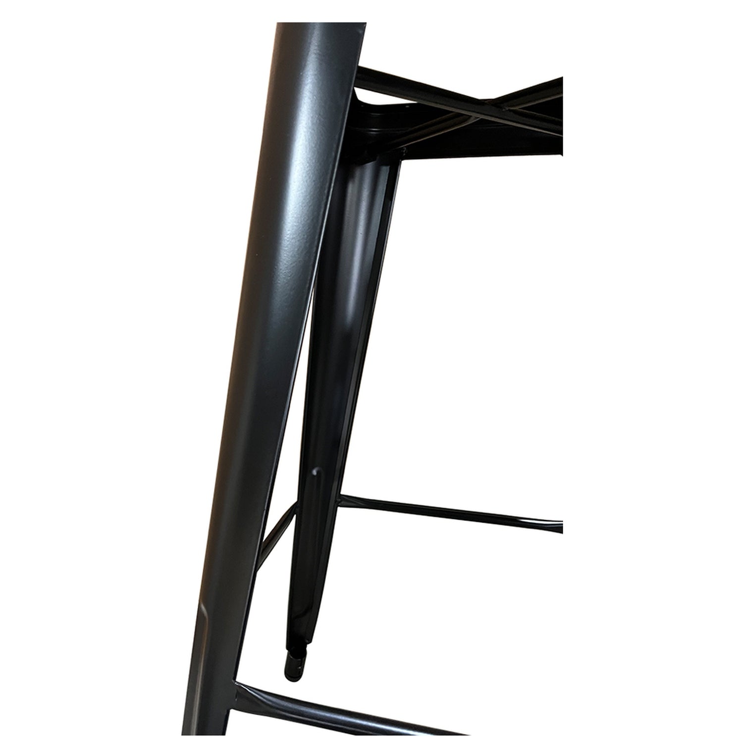 Σκαμπό Bar ArteLibre Βιομηχανικού Τύπου Vintage SILANO II Μαύρο Ματ/Καφέ Μέταλλο/Ξύλο 42x42x76cm - Hippiehome.gr