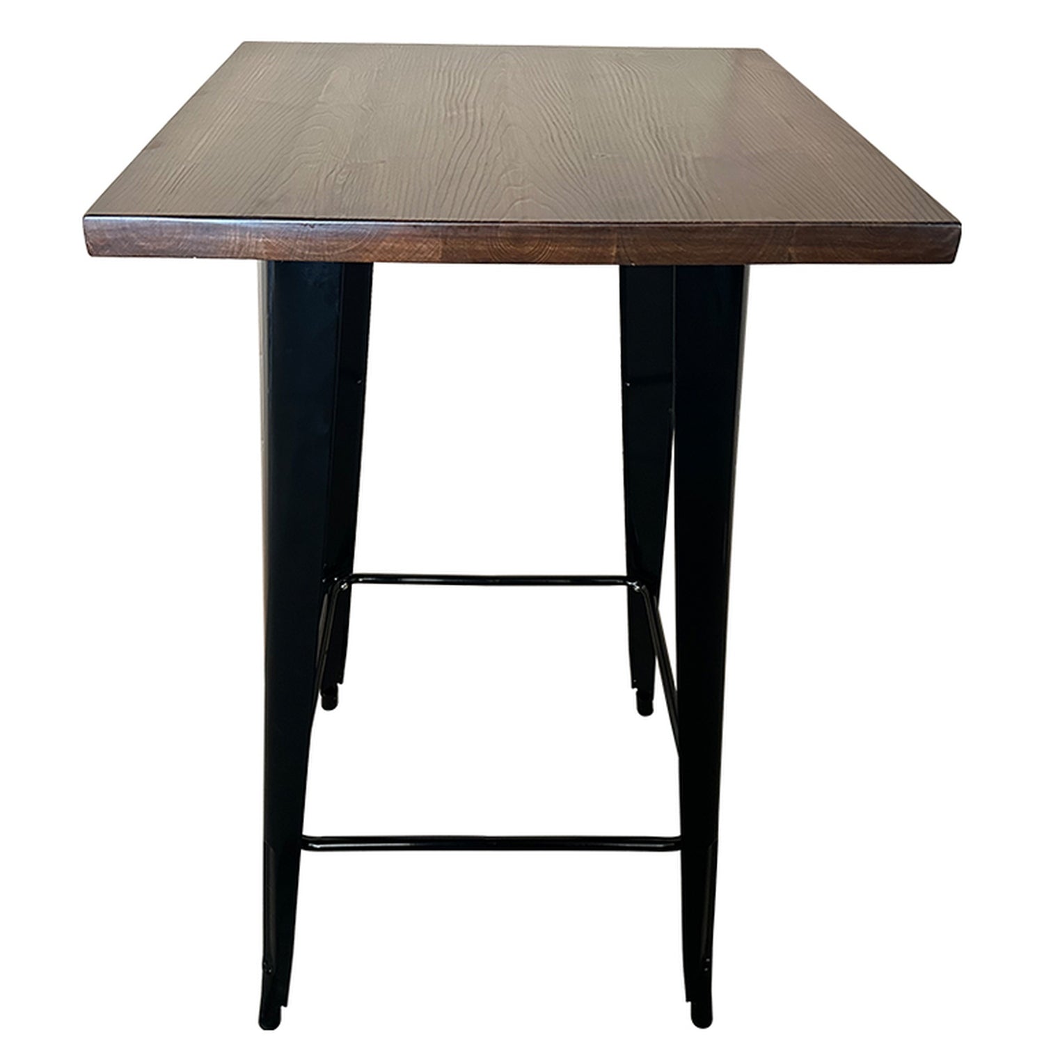 Τραπέζι Bar ArteLibre Βιομηχανικού Τύπου Vintage ARTEKTO Μαύρο/Καφέ Μέταλλο/Ξύλο 60x60x103cm - Hippiehome.gr