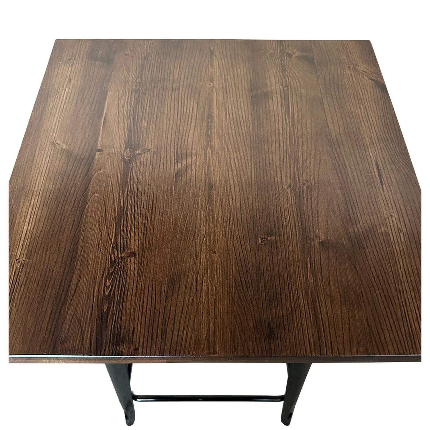 Τραπέζι Bar ArteLibre Βιομηχανικού Τύπου Vintage ARTEKTO Μαύρο/Καφέ Μέταλλο/Ξύλο 60x60x103cm - Hippiehome.gr