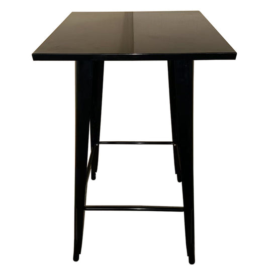Τραπέζι Bar ArteLibre Βιομηχανικού Τύπου Vintage ARTEKTO Μαύρο Μέταλλο/Ξύλο 60x60x103cm - Hippiehome.gr